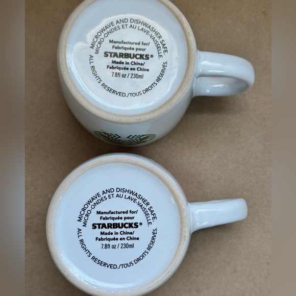 Starbucks Set of Two Logo Espresso Mugs. 7.8 fl oz - Picture 4 of 5